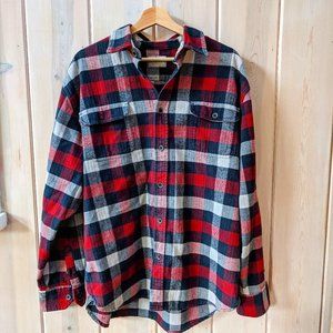 Jach's NY Men's Plaid Flannel Button Down Shirt XL